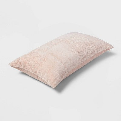  Oversized Washed Pieced Chenille Lumbar Throw Pillow - Threshold™