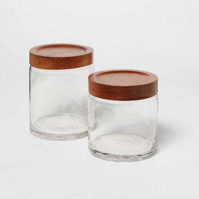  Canister Acacia/Glass Small - Threshold™
