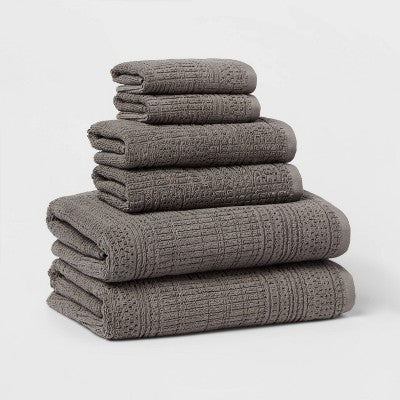  6pc Modern Bath Towels And Washcloths Set - Threshold™