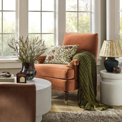  Raised Striped Chunky Knit Throw Blanket Green - Threshold™ Designed With Studio McGee: Midweight, Tasseled, Machine Washable