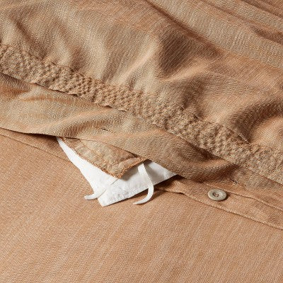  Family Friendly Duvet Cover & Sham Set Chambray - Threshold™