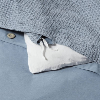  Washed Waffle Weave Duvet Cover & Sham Set - Threshold