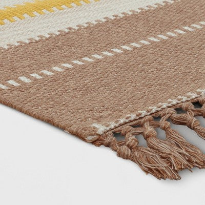  7' X 10' Textural Stripe Woven Outdoor Rug Pink - Threshold™