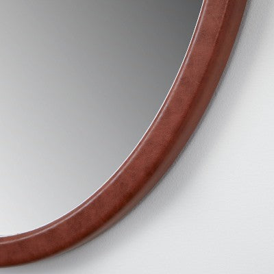  24" X 30" Oval Faux Leather Mirror With Ring - Threshold™ Designed With Studio McGee