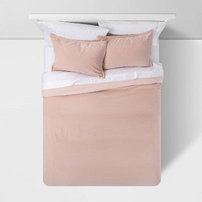  Solid Velvet Duvet Cover & Sham Set - Threshold