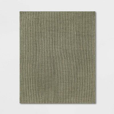  Chunky Knit Reversible Throw Blanket - Threshold™