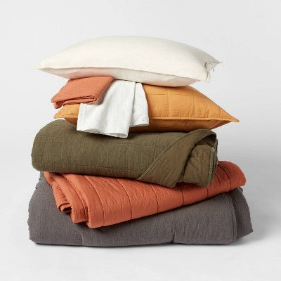  Space Dyed Cotton Linen Bedding Collection - Threshold™