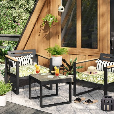  Mira Geometric Diamond Indoor/Outdoor Rug Cream - Threshold™