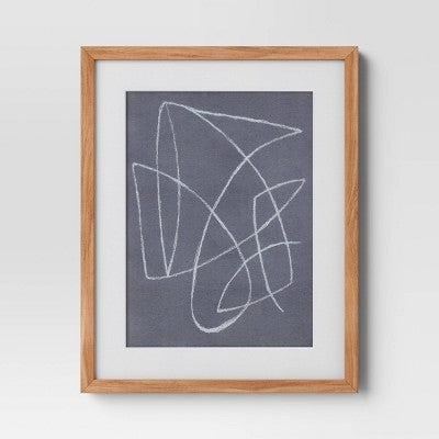  2pk 16" X 20" Modern Scribble Framed Under Glass Wall Poster Print Blue - Threshold™