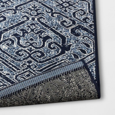  Paisley Outdoor Rug Blue - Threshold™