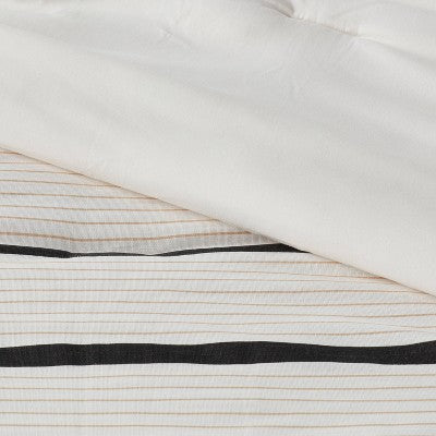  5pc Modern Stripe Comforter Set Off-White - Threshold™