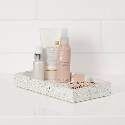  Terrazzo Bath Tray White - Threshold™