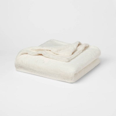  60"x80" Lush Faux Fur Bed Throw - Threshold™