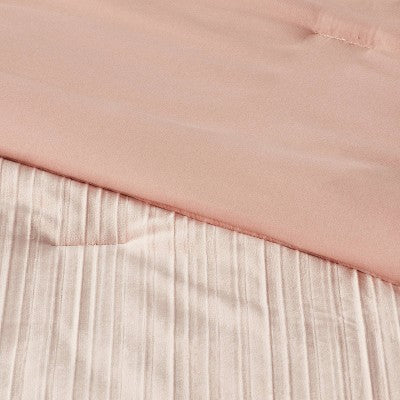  8pc Luxe Velvet Comforter Set Salmon Pink - Threshold™