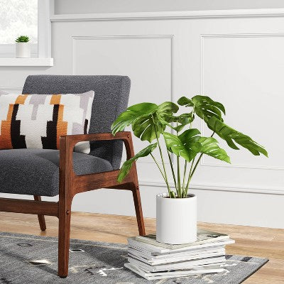  21" X 23" Artificial Monstera Arrangement In Ceramic Pot - Threshold™