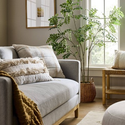  Artificial Pterocarpus Leaf Tree - Threshold™ Designed With Studio McGee: Indoor Polyester Faux Plant, No Assembly Required