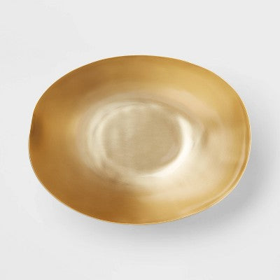  Metal Oval Serving Bowl Brass - Threshold™