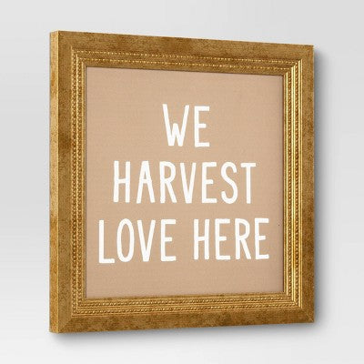  16" X 16" Harvest Love Framed Canvas Board - Threshold™