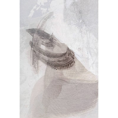  58" X 38" Tonal Abstract Framed Canvas - Threshold™ Designed With Studio McGee