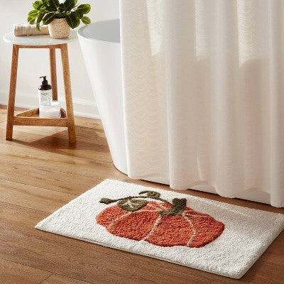  20"x30" Pumpkin Bath Rug Cream - Threshold™