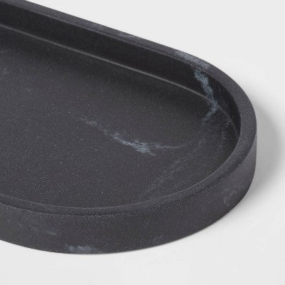  Marble Bath Tray Black - Threshold™
