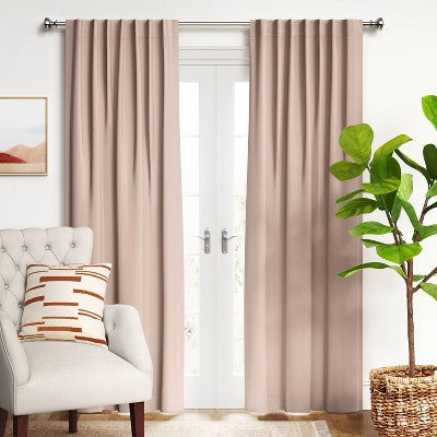  1pc Blackout Velvet Window Curtain Panel - Threshold™