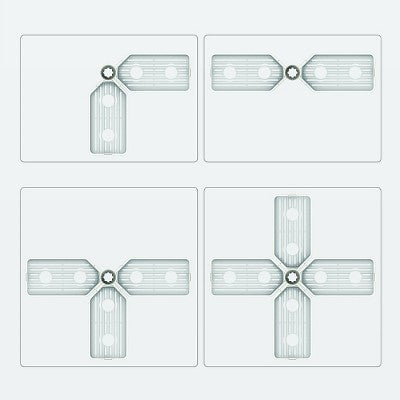  Aluminum Corner Tension Pole Caddy Gray - Threshold™
