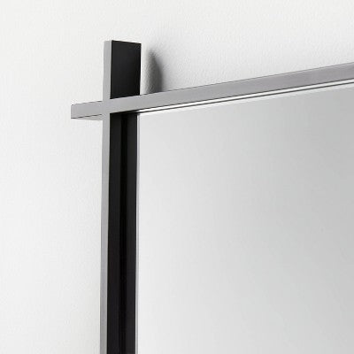  24" X 30" Cross Corner Metal Wall Mirror Black - Threshold™ Designed With Studio McGee