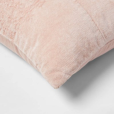  Oversized Washed Pieced Chenille Lumbar Throw Pillow - Threshold™