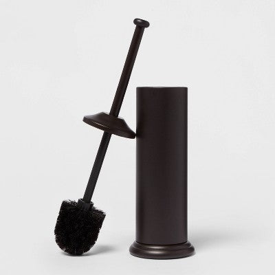  Metal Oil Rubbed Toilet Brush And Holder Set Bronze - Threshold™