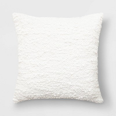  Woven Cotton Textured Square Throw Pillow - Threshold™