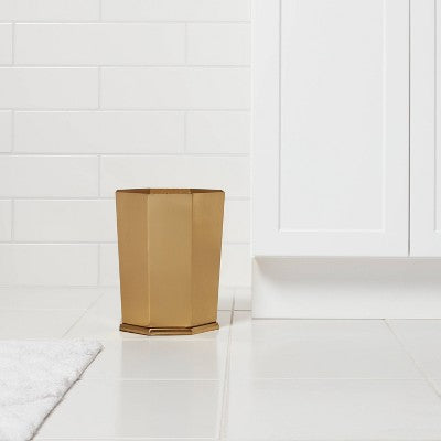  Bathroom Wastebasket Gold - Threshold™