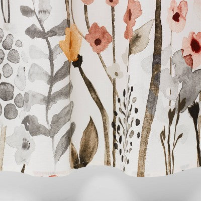  Floral Wave Shower Curtain White - Threshold™