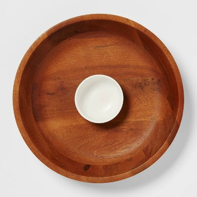  2pc Ceramic Signature Chip And Dip Serving Bowl - Threshold™
