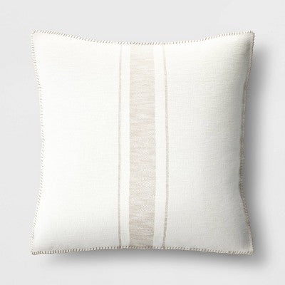  Oversized Placed Striped Square Throw Pillow - Threshold™