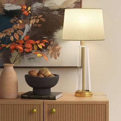  Tapered Fillable Table Lamp With USB (Includes LED Light Bulb) - Threshold™