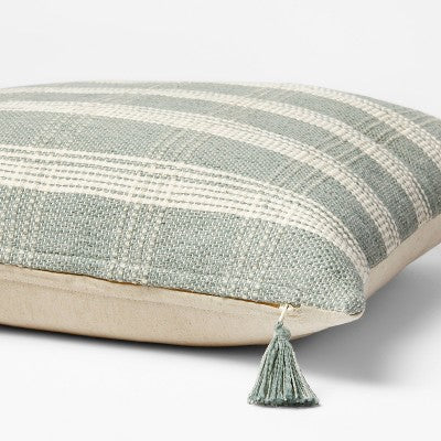  Woven Plaid Throw Pillow With Tassel Zipper - Threshold™ Designed With Studio McGee