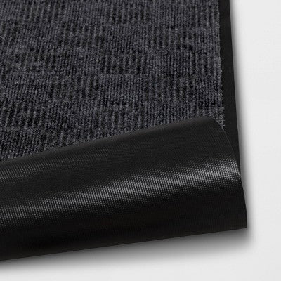  1'6"x2'4" Crochet Utility Doormat Gray - Threshold™