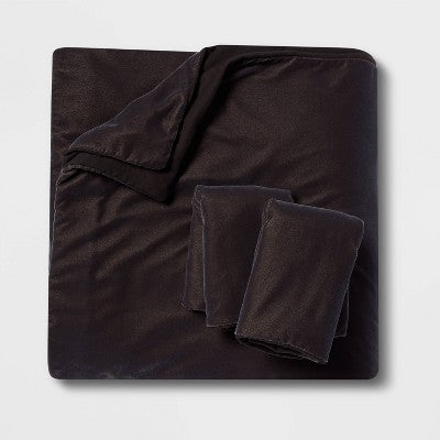  Lustrous Velvet Duvet Cover & Sham Set - Threshold™