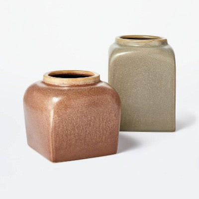  Modern Brown Ceramic Vase - Threshold™ Designed With Studio McGee