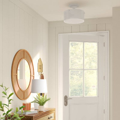  Metal Semi Flush Mount White - Threshold™