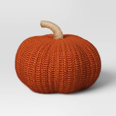  Knit Pumpkin With Jute Stem Novelty Throw Pillow - Threshold™