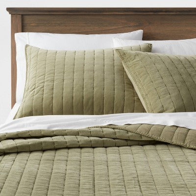  Channel Stitch Velvet Quilt Sham - Threshold