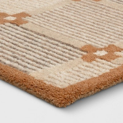  5'x7' Wool Handtufted Area Rug Tan - Threshold™