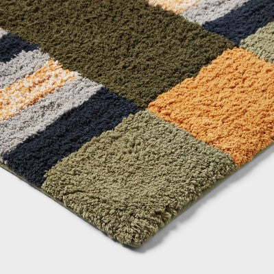  20"x30" Modern Colorblock Tufted Bath Rug - Threshold™