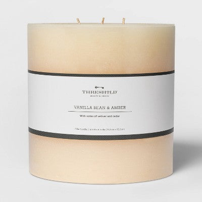  Pillar Vanilla Bean And Amber Candle - Threshold™