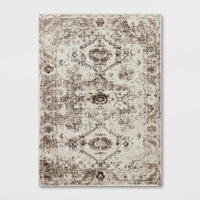  Stanfield Companion Distressed Scroll Area Rug Cream - Threshold™