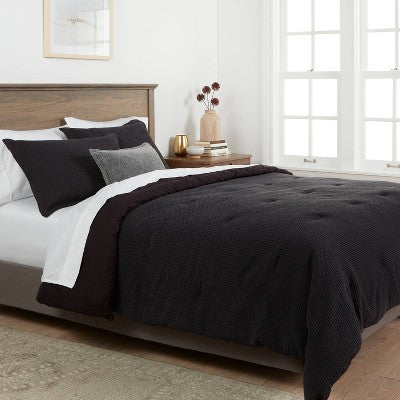  Washed Waffle Weave Comforter & Pillow Sham Set - Threshold