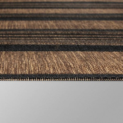  5' X 7' Stripe Outdoor Rug Brown - Threshold™