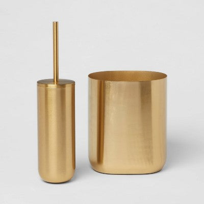  Brushed Brass Waste Can Gold - Threshold™